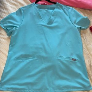 FIGS Limited Edition Neon Blue Casma Top Size XL